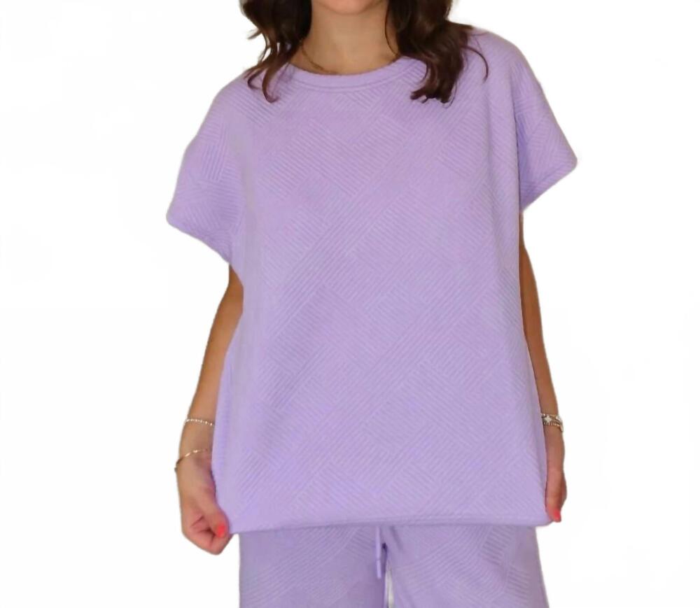 NEW SEE AND BE SEEN rae lounge top in purple